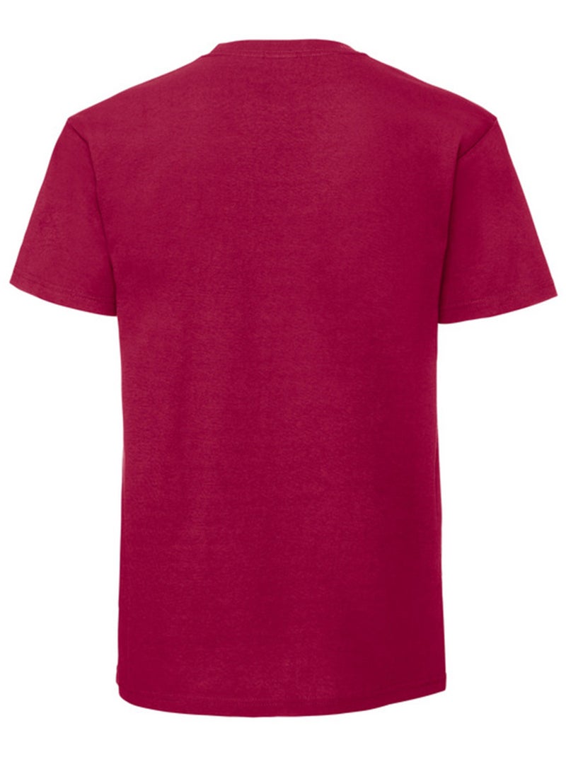 Fruit of the Loom - T-shirt ICONIC Rouge bordeaux - Kiabi