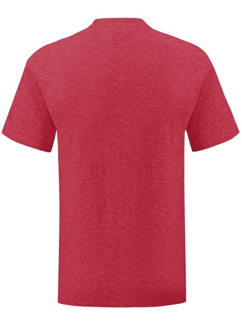 Fruit of the Loom - T-shirt ICONIC Rouge carmin - Kiabi