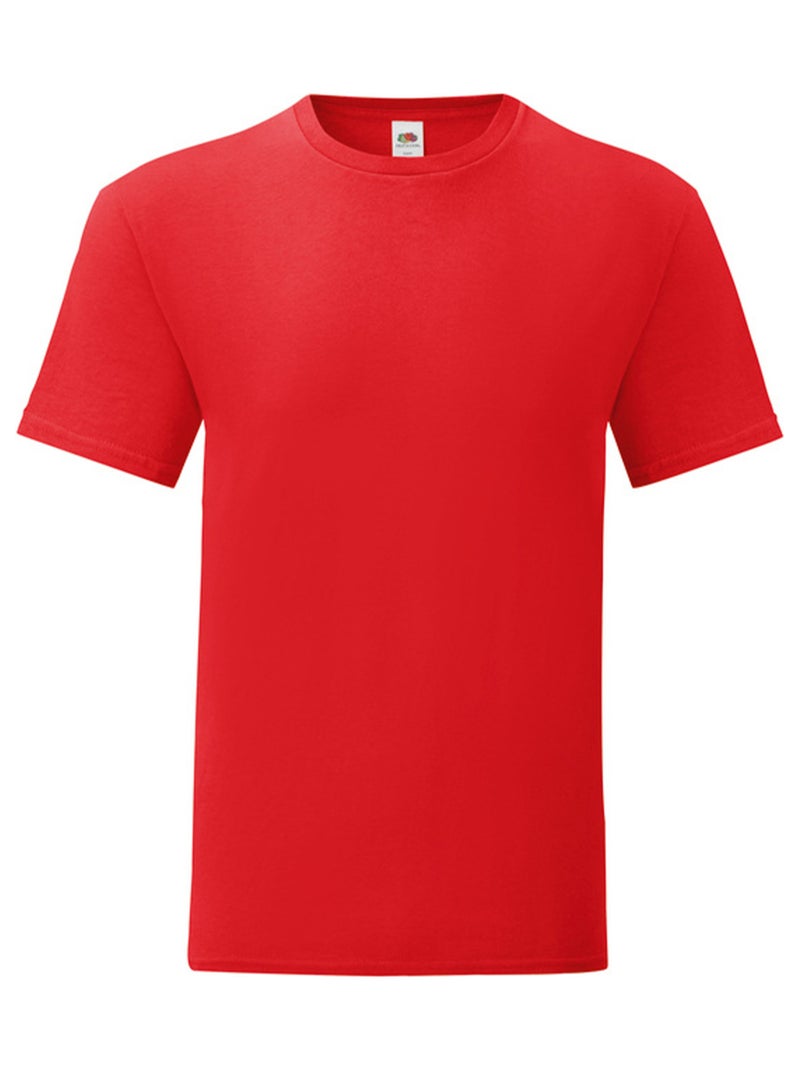 Fruit of the Loom - T-shirt ICONIC Rouge - Kiabi