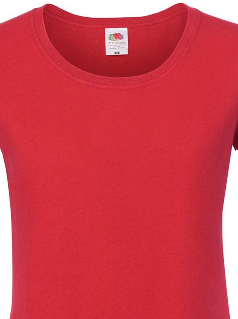 Fruit of the Loom - T-shirt ICONIC Rouge - Kiabi