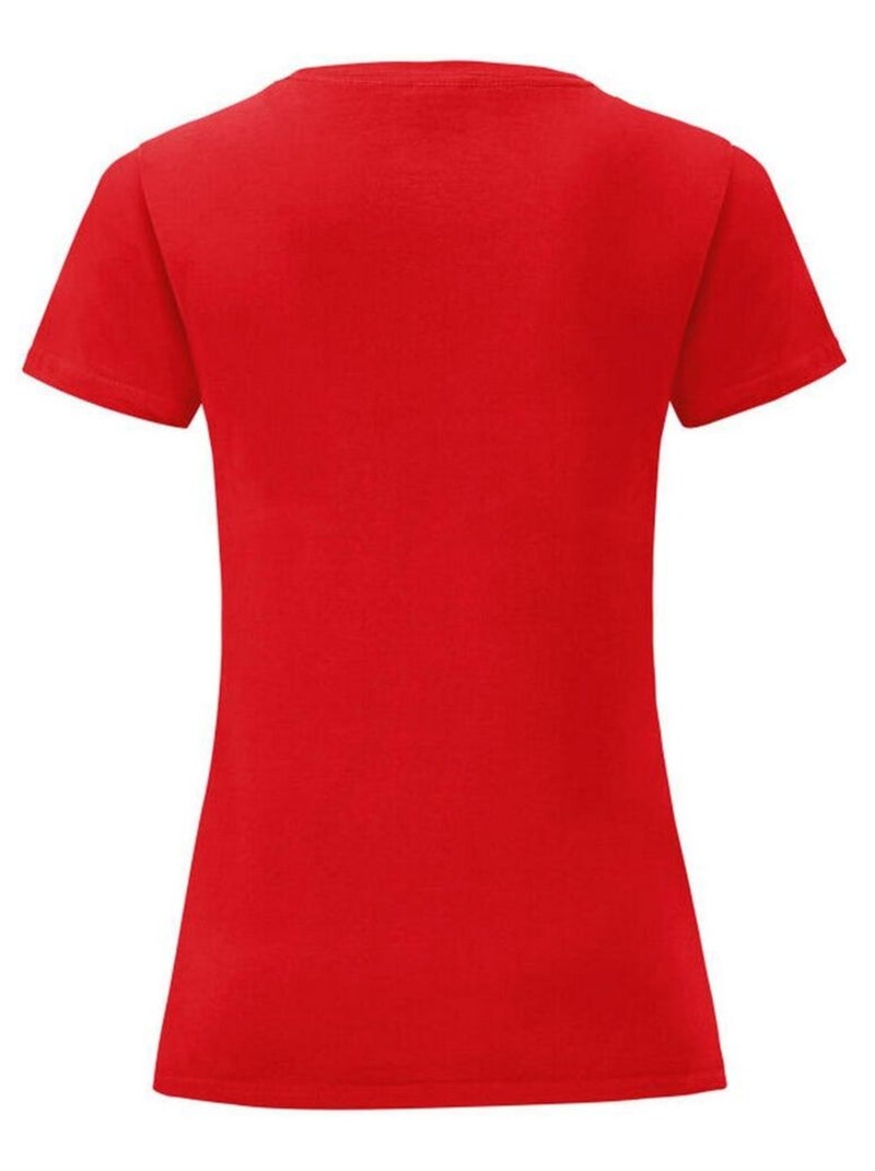 Fruit of the Loom - T-shirt ICONIC Rouge - Kiabi