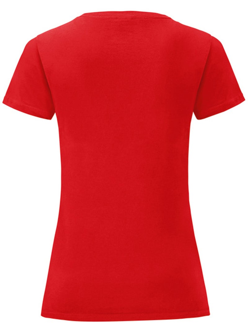 Fruit of the Loom - T-shirt ICONIC Rouge - Kiabi