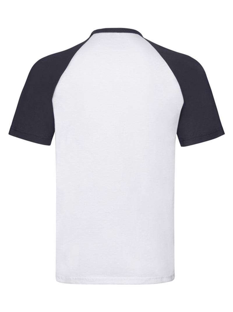 Fruit of the Loom - T-shirt manches courtes baseball Blanc cassé - Kiabi