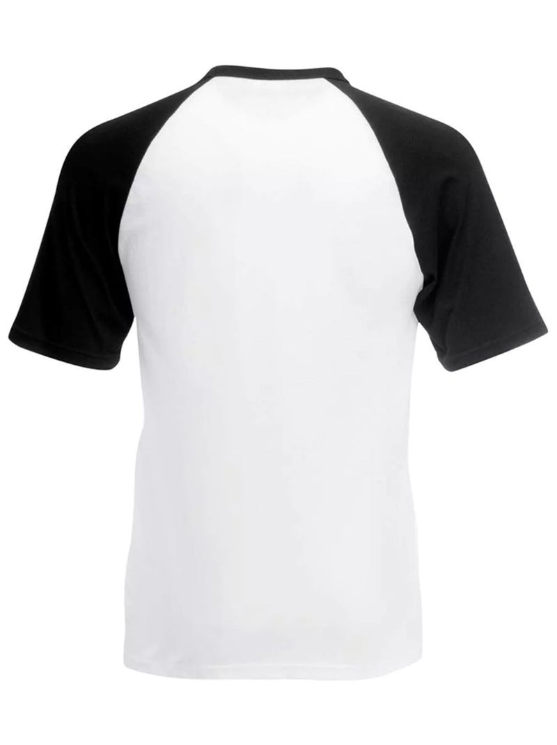 Fruit of the Loom - T-shirt manches courtes baseball Blanc Noir - Kiabi