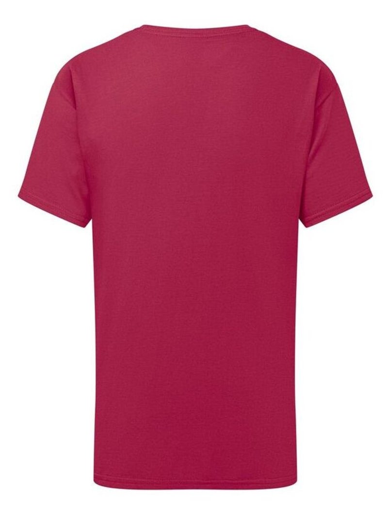 Fruit of the Loom - T-shirt motif/style uni Rouge bordeaux - Kiabi