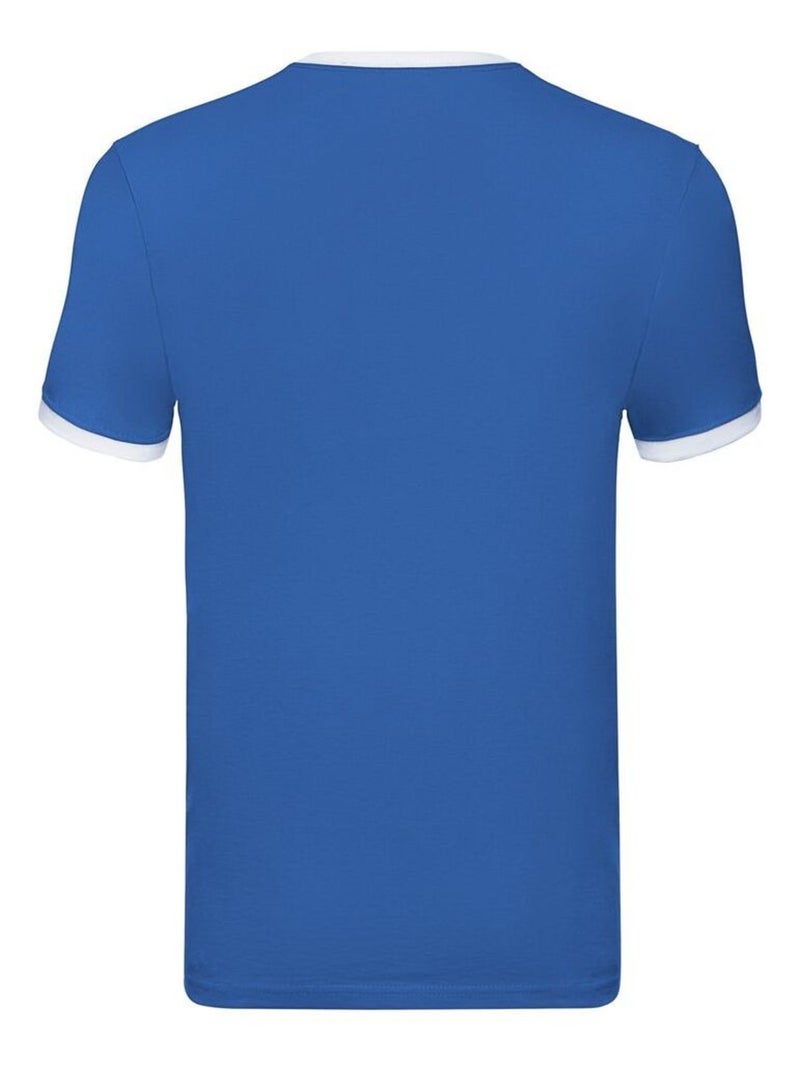 Fruit of the Loom - T-shirt RINGER Bleu roi - Kiabi