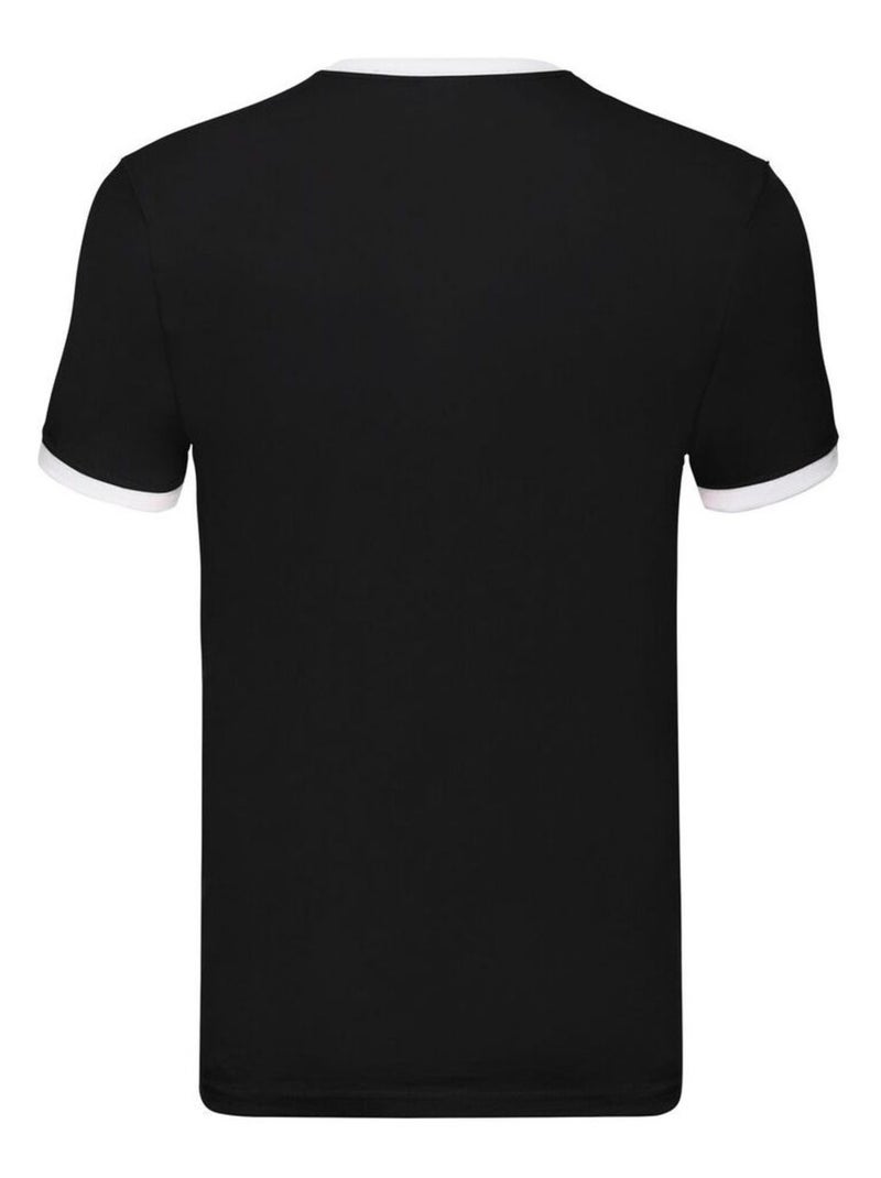 Fruit of the Loom - T-shirt RINGER Noir Blanc - Kiabi