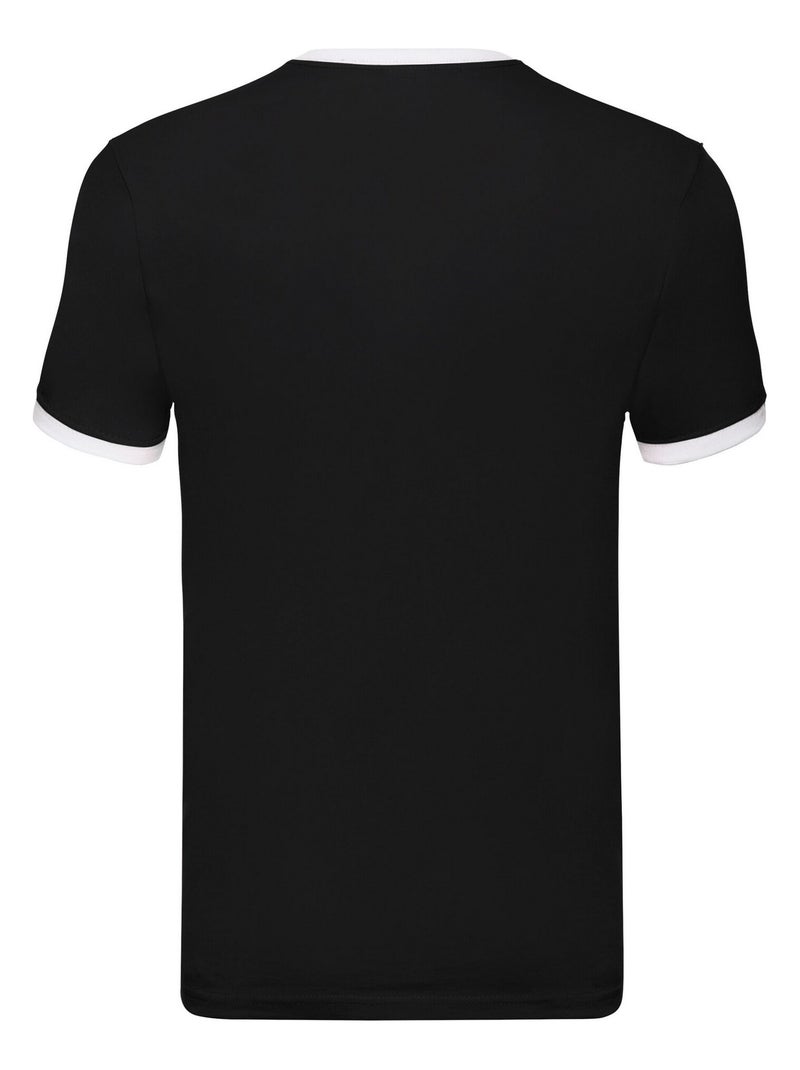 Fruit of the Loom - T-shirt RINGER Noir Blanc - Kiabi
