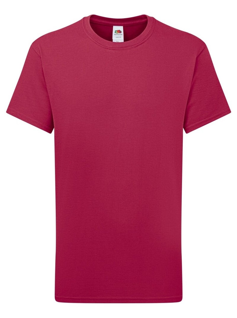 Fruit of the Loom - T-shirt Rouge bordeaux - Kiabi