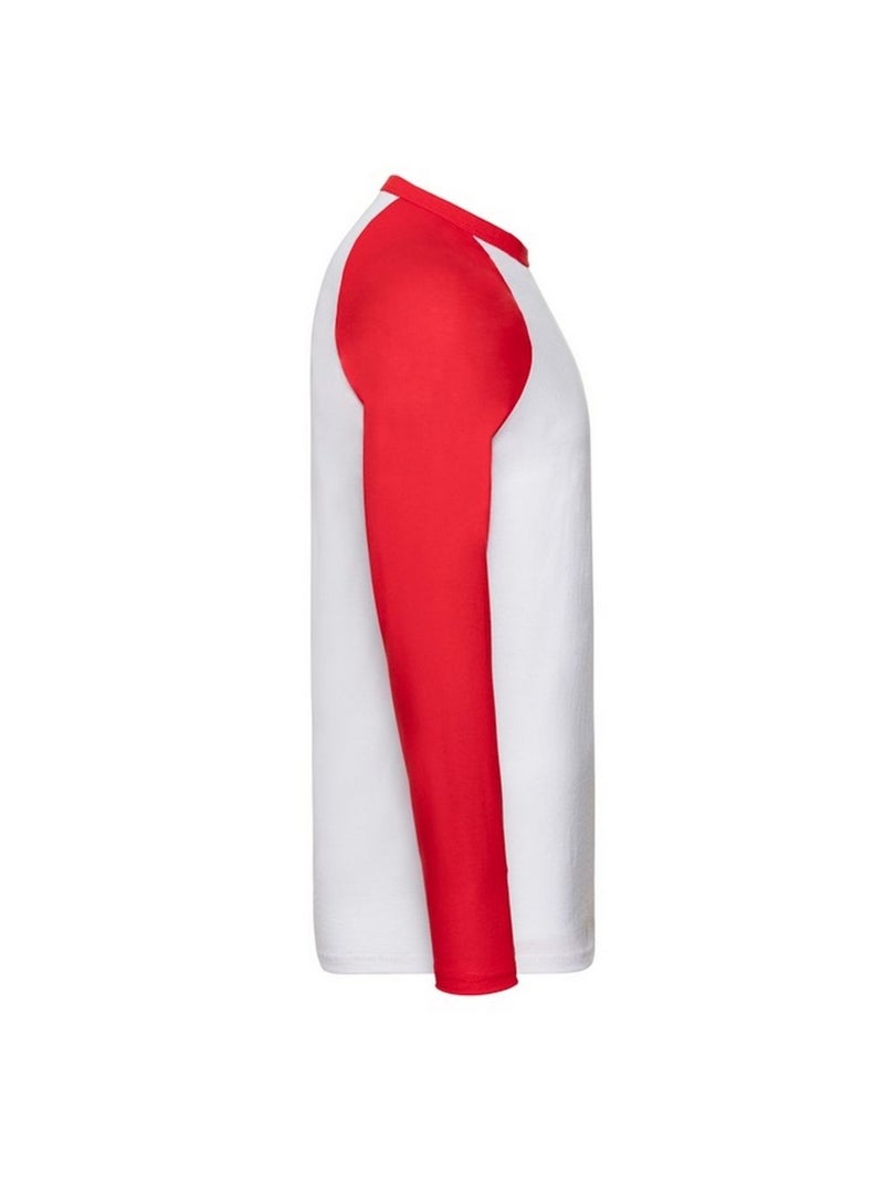 Fruit of the Loom - T-shirt VALUEWEIGHT Blanc/Rouge - Kiabi