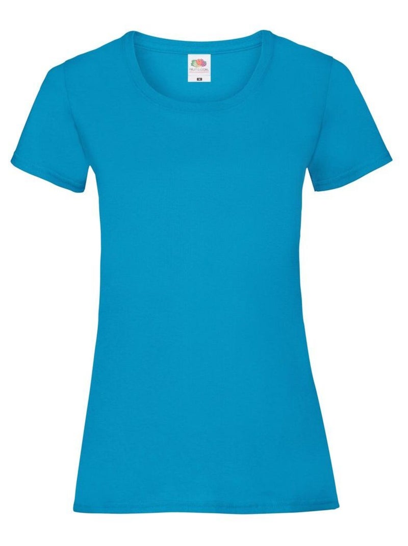 Fruit of the Loom - T-shirt VALUEWEIGHT Bleu turquoise - Kiabi