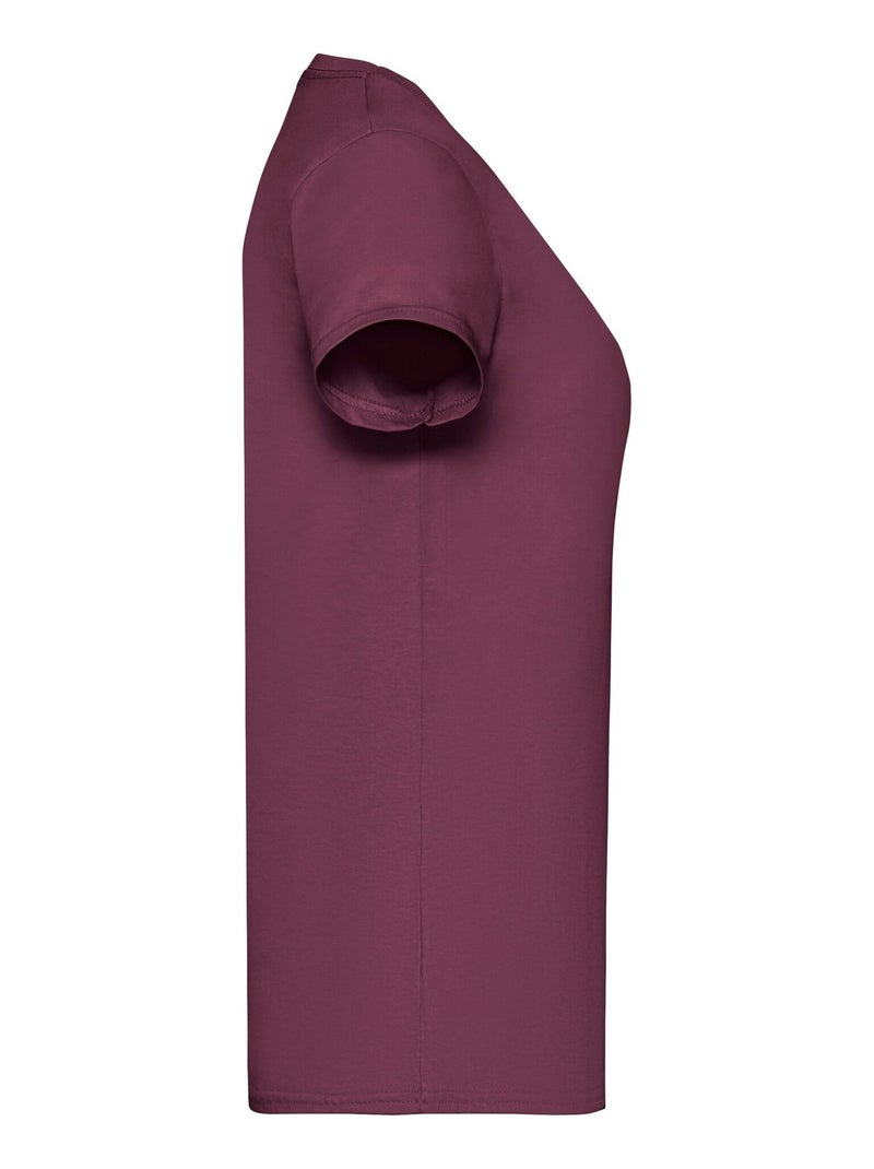 Fruit of the Loom - T-shirt VALUEWEIGHT Bordeaux - Kiabi