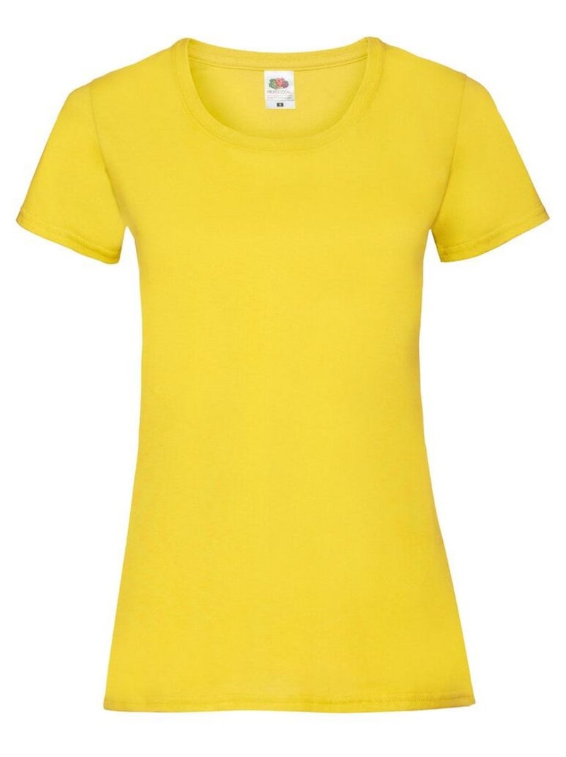 Fruit of the Loom - T-shirt VALUEWEIGHT Jaune poussin - Kiabi