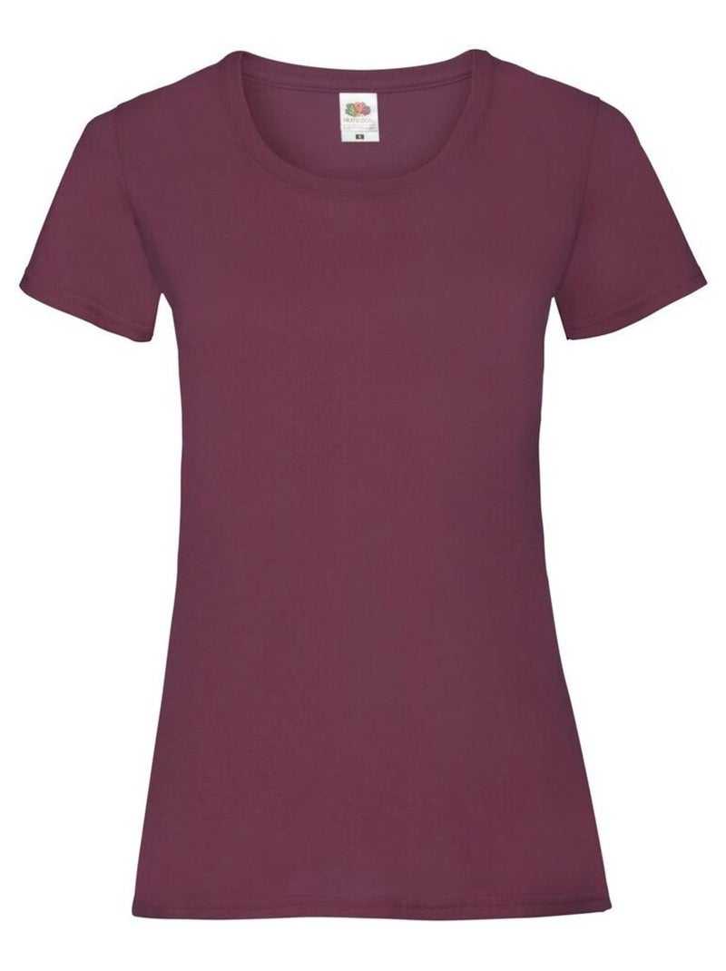 Fruit of the Loom - T-shirt VALUEWEIGHT Rouge bordeaux - Kiabi