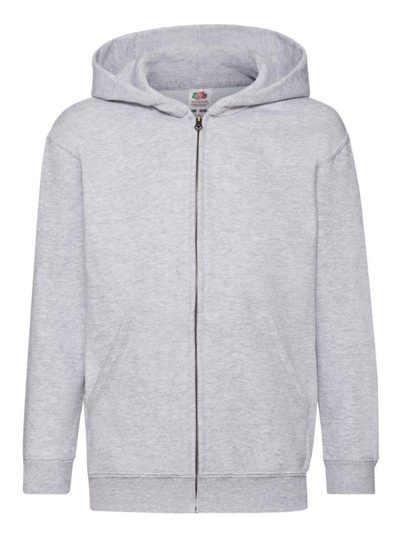 Fruit of the Loom - Veste à capuche CLASSIC Gris chiné - Kiabi
