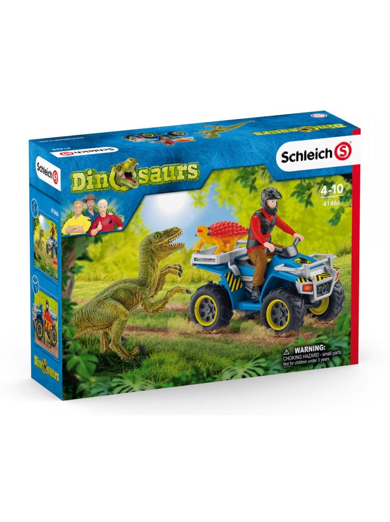 Fuite sur quad face au vélociraptor Multicolore - Kiabi