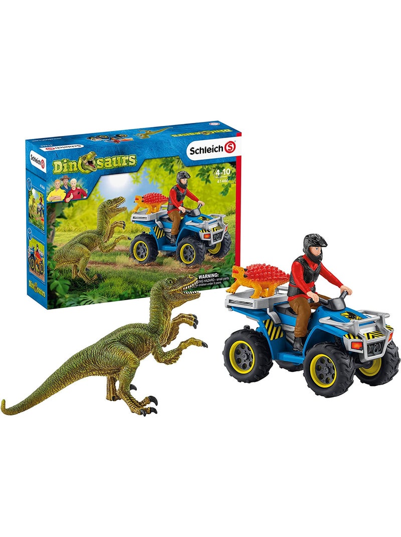 Fuite sur quad face au vélociraptor Multicolore - Kiabi