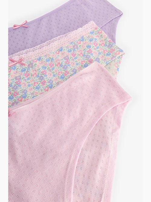 Funny spirit hipster pointelle à fleurs, lot de 3 penti - Kiabi