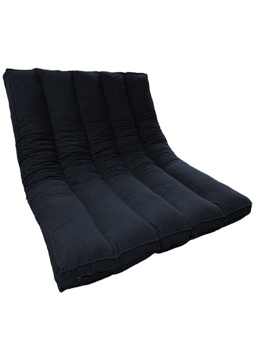 Futon déhoussable 2 places en velours côtelé BANANAIR 140x190 cm - Kiabi