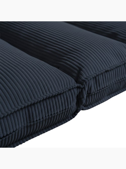 Futon déhoussable 2 places en velours côtelé BANANAIR 140x190 cm - Kiabi