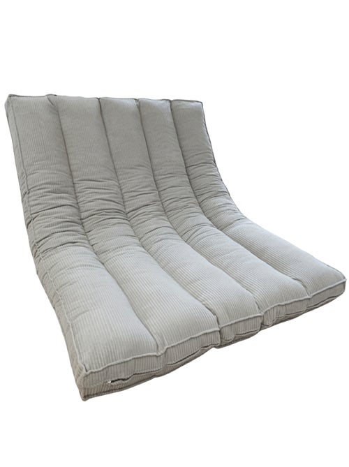 Futon déhoussable 2 places en velours côtelé BANANAIR 140x190 cm - Kiabi