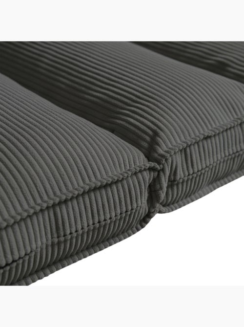 Futon déhoussable 2 places en velours côtelé BANANAIR 140x190 cm - Kiabi