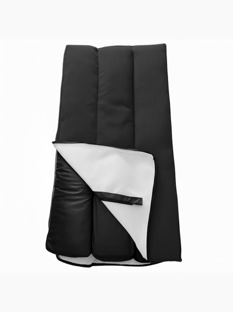 Futon déhoussable en velours côtelé BANANAIR 90x190 cm Gris foncé - Kiabi