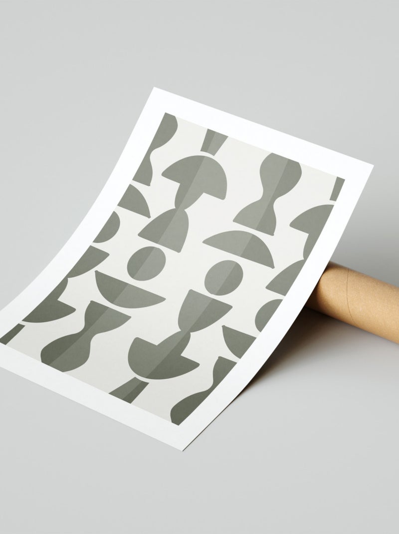 Future Home - Affiche papier imprimé abstrait sans cadre Vert - Kiabi