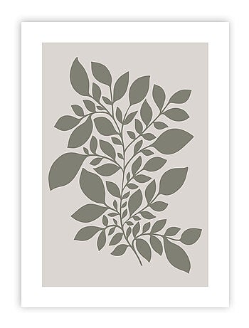 Future Home - Affiche papier imprimé feuilles sans cadre