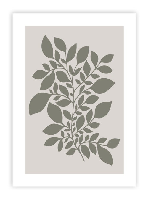 Future Home - Affiche papier imprimé feuilles sans cadre - Kiabi