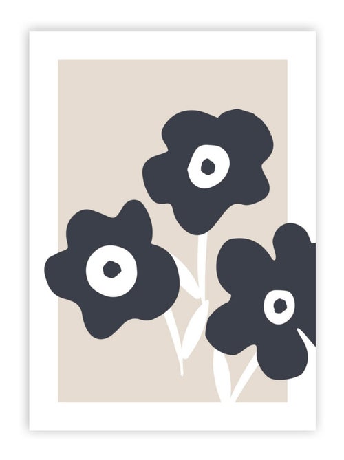 Future Home - Affiche papier imprimé fleurs sans cadre - Kiabi