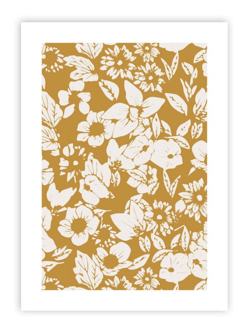 Future Home - Affiche papier imprimé floral sans cadre - Kiabi