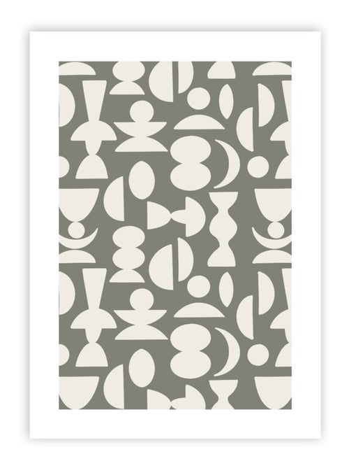 Future Home - Affiche papier imprimé géométrique sans cadre - Kiabi