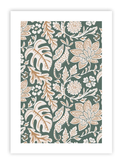 Future Home - Affiche papier imprimé tropical sans cadre - Kiabi