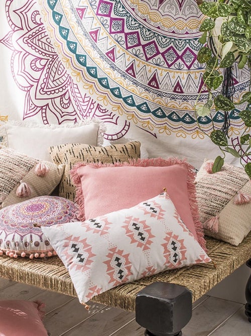 Future Home - Coussin à motif ethnique en coton 30x50cm - Kiabi