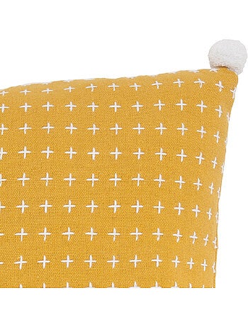 Future Home - Coussin à pompons en polycoton 40x40cm