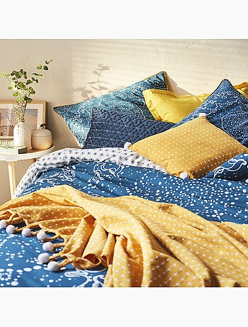 Future Home - Coussin à pompons en polycoton 40x40cm