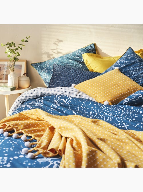 Future Home - Coussin à pompons en polycoton 40x40cm - Kiabi