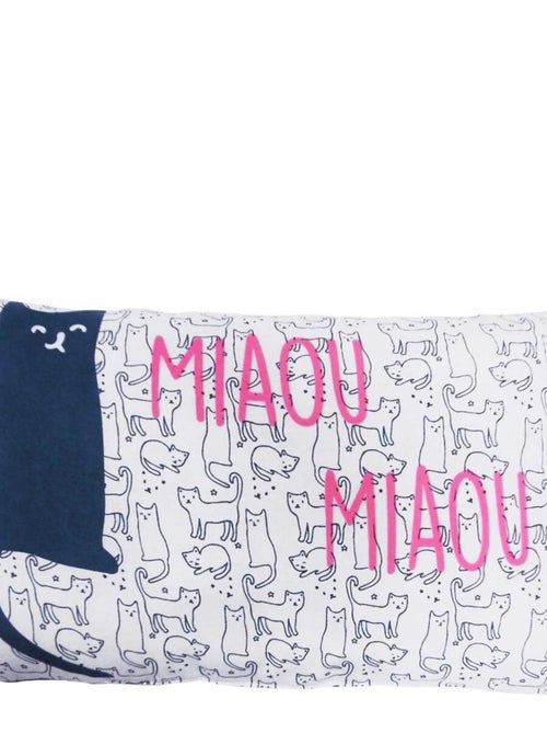 Future Home - Coussin enfant imprimé chat en coton 30x50cm - Kiabi