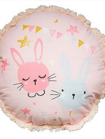 Future Home - Coussin enfant imprimé en coton 35x35cm