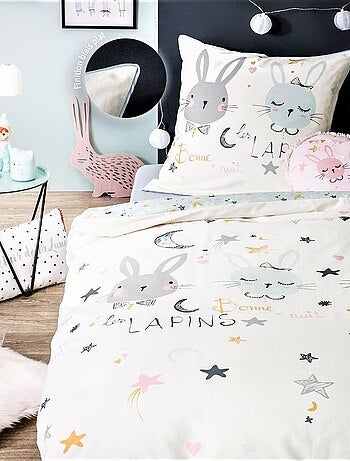 Future Home - Coussin enfant imprimé en coton 35x35cm