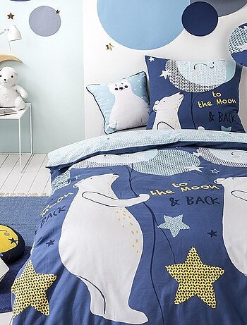 Future Home - Coussin enfant imprimé en coton 40x40cm