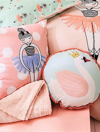 Future Home - Coussin enfant imprimé en coton 40x40cm