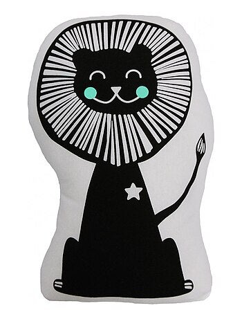 Future Home - Coussin enfant imprimé lion en coton 36x25cm