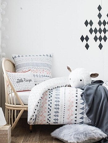 Future Home - Coussin imprimé texte en coton 30x50cm