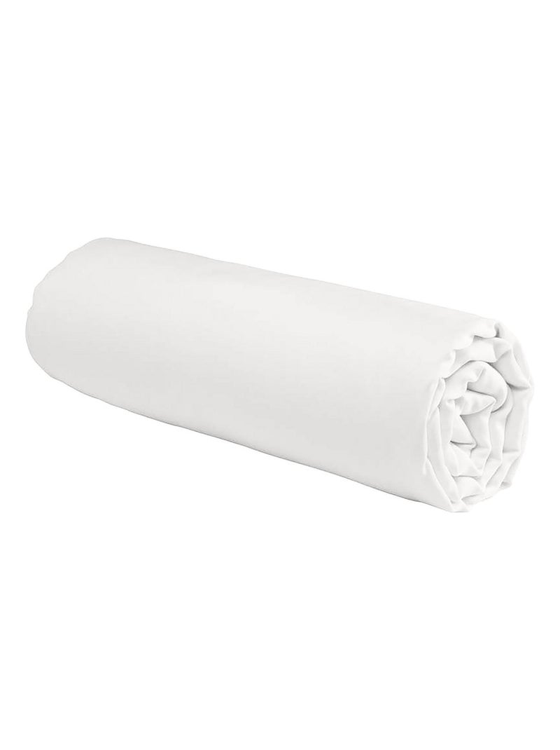Future Home - Drap housse en coton 57 fils uni bonnet 25cm Blanc - Kiabi