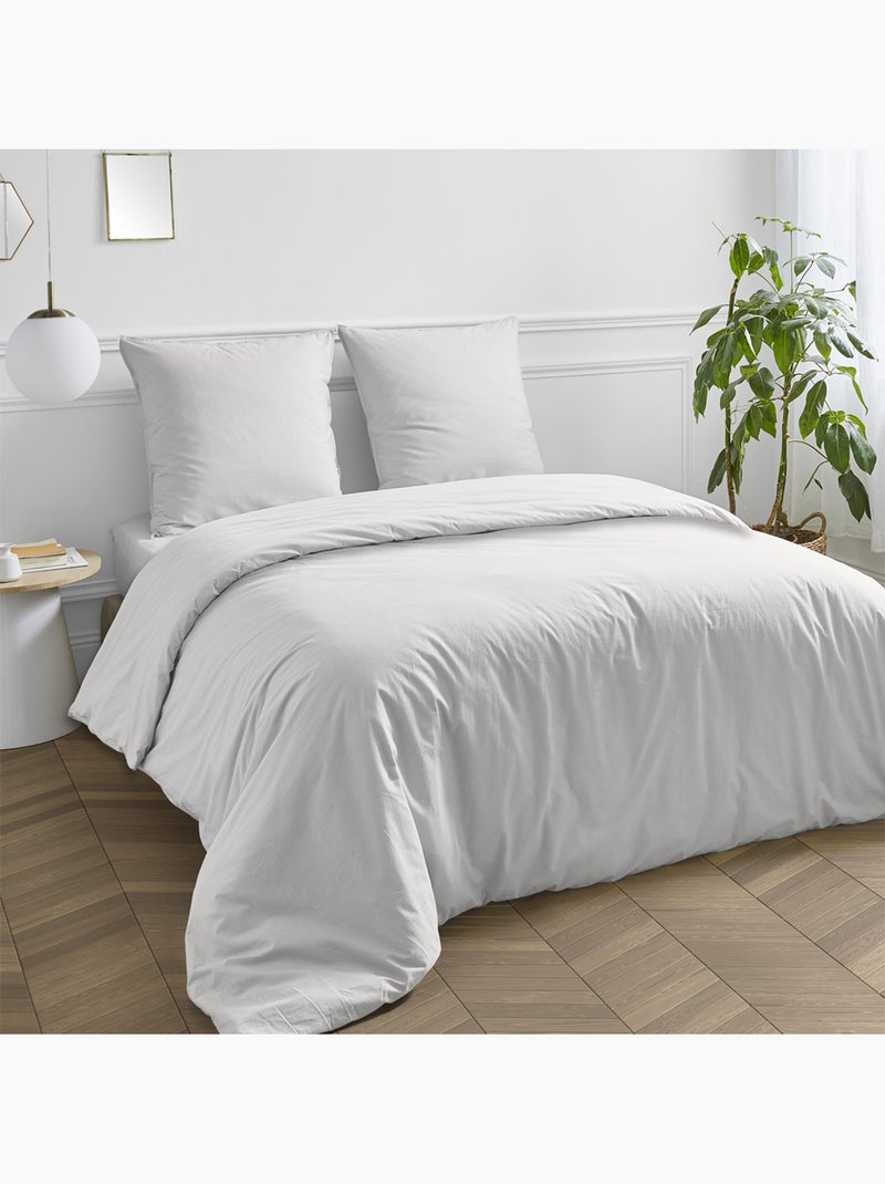 Future Home - Drap housse en coton 57 fils uni bonnet 25cm Blanc - Kiabi