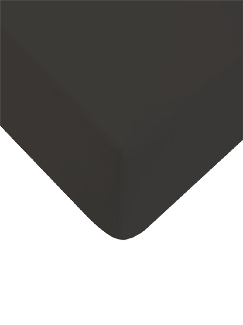 Future Home - Drap housse en coton 57 fils uni bonnet 25cm gris anthracite - Kiabi