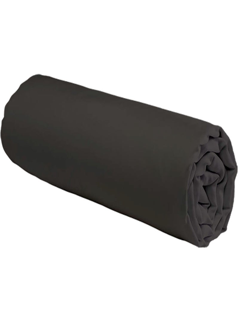Future Home - Drap housse en coton 57 fils uni bonnet 25cm gris anthracite - Kiabi