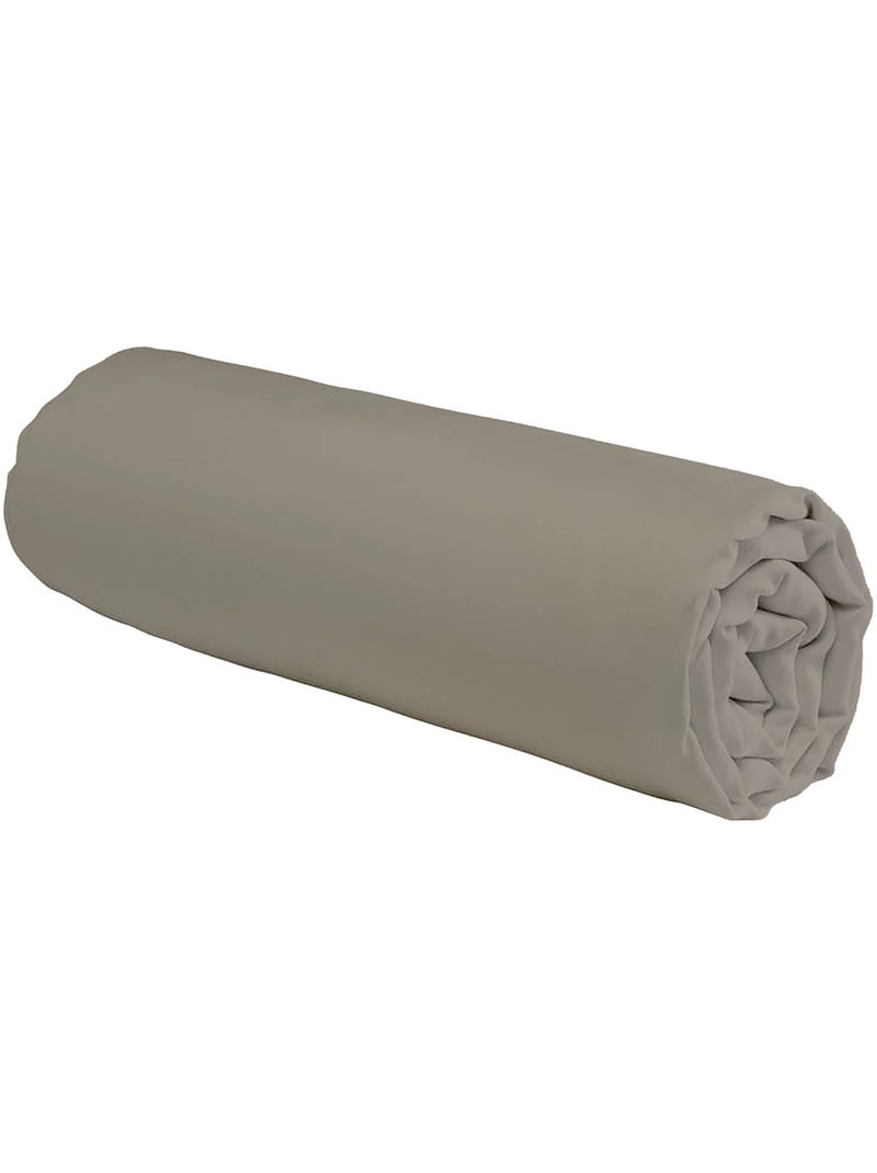Future Home - Drap housse en coton 57 fils uni bonnet 25cm Gris foncé - Kiabi